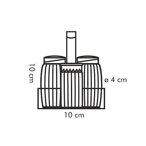 TESCOMA Classic - solniczka i pieprzniczka szklane z pojemnikiem na wykałaczki