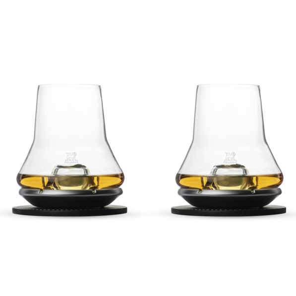 PEUGEOT 2 szt. - szklanki do whisky z podstawkami chłodzącymi i podkładkami