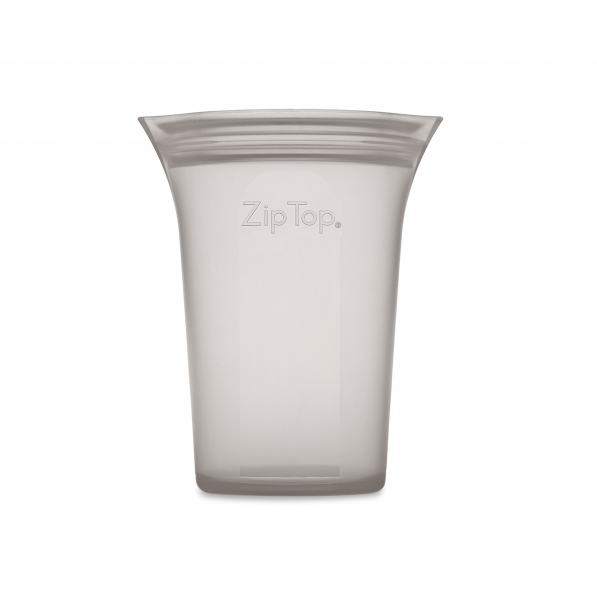 ZIP TOP Cups Gray 0,24 l szary - woreczek strunowy wielorazowy na żywność
