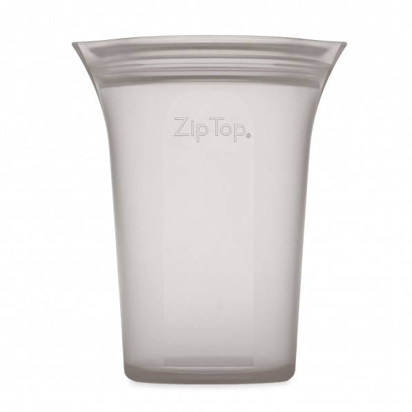 ZIP TOP Cups Gray 0,71 l szary - woreczek strunowy wielorazowy na żywność