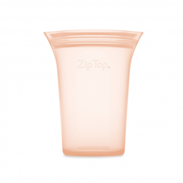 ZIP TOP Cups Peach 0,24 l brzoskwiniowy - woreczek strunowy wielorazowy na żywność