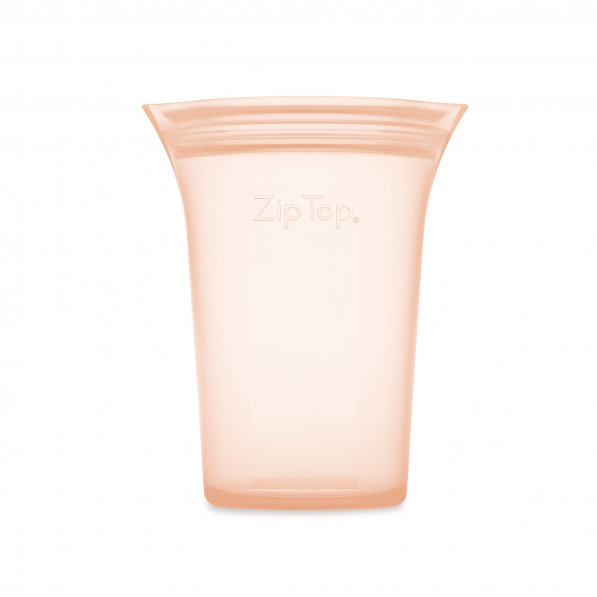 ZIP TOP Cups Peach 0,24 l brzoskwiniowy - woreczek strunowy wielorazowy na żywność