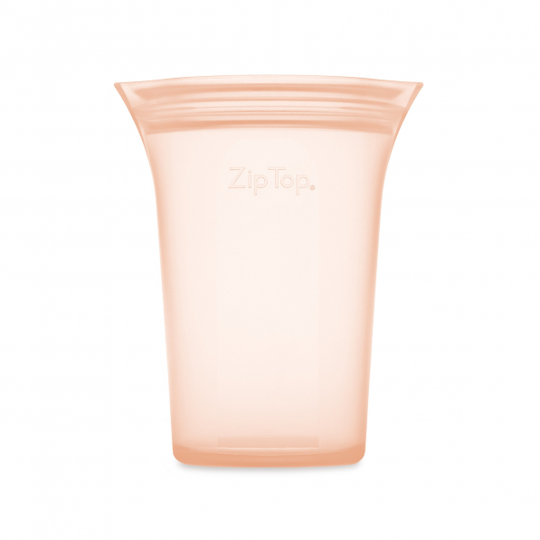 ZIP TOP Cups Peach 0,47 l brzoskwiniowy - woreczek strunowy wielorazowy na żywność