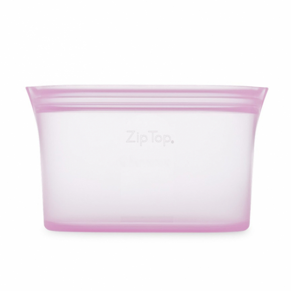 ZIP TOP Lavender 4 szt. różowe - woreczki strunowe wielorazowe na żywność silikonowe