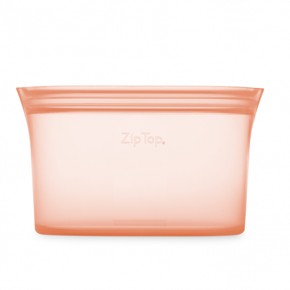 ZIP TOP Oval Peach 0,71 l brzoskwiniowy - woreczek strunowy wielorazowy na żywność