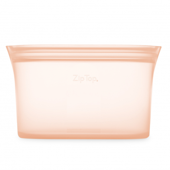 ZIP TOP Oval Peach 0,95 l brzoskwiniowy - woreczek strunowy wielorazowy na żywność