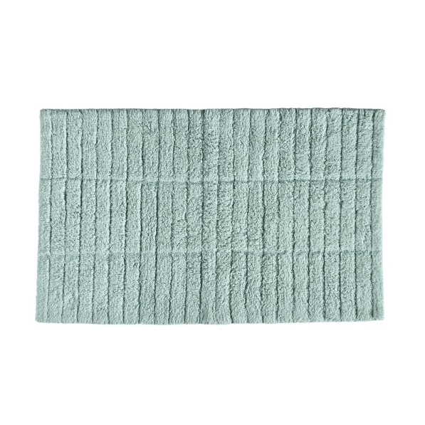 ZONE DENMARK Tiles Dusty Green 80 x 50 cm - dywanik łazienkowy bawełniany