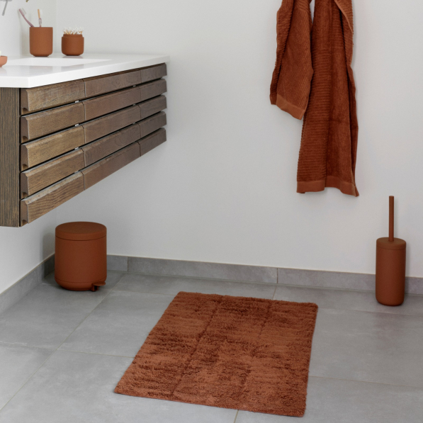 ZONE DENMARK Tiles Terracotta 80 x 50 cm - dywanik łazienkowy bawełniany