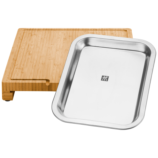 ZWILLING Bbq+ 39 x 30 cm - deska do krojenia bambusowa z tacą