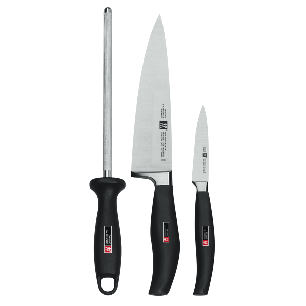 ZWILLING Five Star 3 el. - noże kuchenne ze stali nierdzewnej z ostrzałką