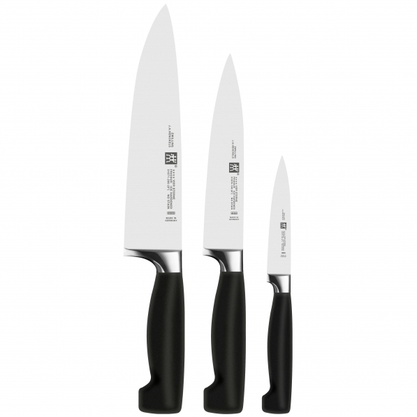 ZWILLING Four Star 3 szt. czarne - noże kuchenne kute