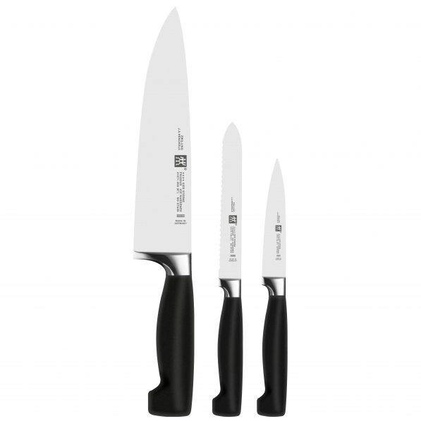 ZWILLING Four Star 3 szt. czarne - noże kuchenne kute