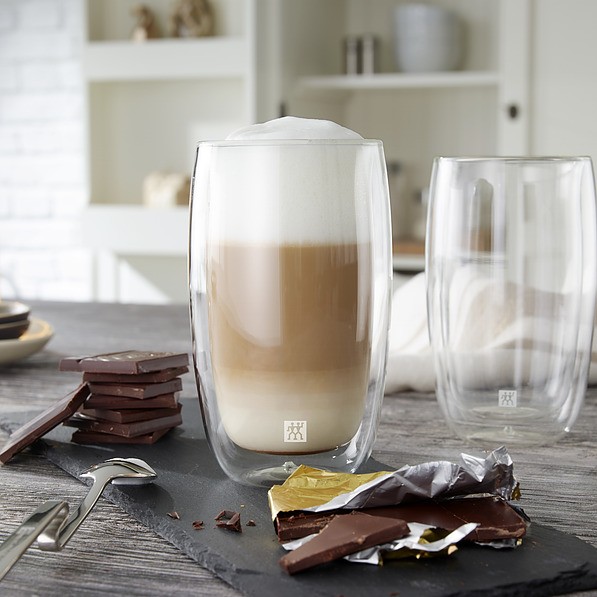 ZWILLING Sorrento 350 ml 2 szt. - szklanki do kawy i herbaty termiczne z podwójnymi ściankami szklane