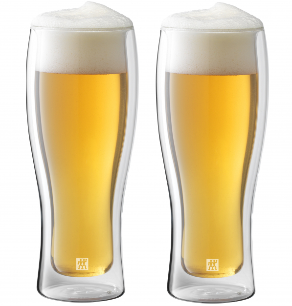 ZWILLING Sorrento Bar 414 ml 2 szt. - szklanki do piwa termiczne z podwójnymi ściankami szklane