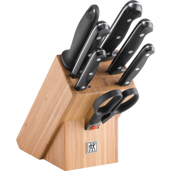 ZWILLING Twin Chef 8 el. - noże kuchenne ze stali nierdzewnej w bloku z ostrzałką i nożyczkami