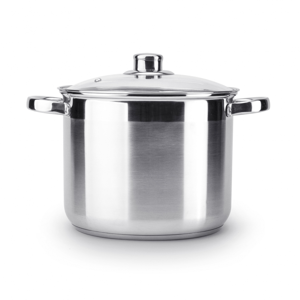 Kochtopf INDUKTION Edelstahl TOPF mit Glasdeckel