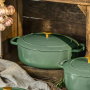 BALLARINI Bellamonte ciemnozielony 5,5 l - garnek żeliwny z pokrywką