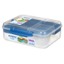 SISTEMA To Go Bento Lunch 1,65 l - lunch box trzykomorowy z pojemnikiem na jogurt
