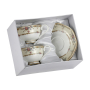 Filiżanki do kawy i herbaty porcelanowe ze spodkami 250 ml 2 szt.