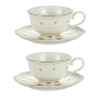Filiżanki do kawy i herbaty porcelanowe ze spodkami 250 ml 2 szt.