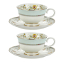 Filiżanki do kawy i herbaty porcelanowe ze spodkami 250 ml 2 szt.
