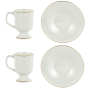 Filiżanki do kawy i herbaty porcelanowe ze spodkami 250 ml 2 szt.