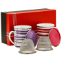 Kubki porcelanowe z zaparzaczami i pokrywką 300 ml 2 szt.