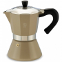 PEZZETTI BELLEXPRESS ciemnobeżowa na 6 filiżanek espresso (6 tz) - kawiarka aluminiowa ciśnieniowa