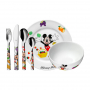 WMF Myszka Miki 6 el. białe - naczynia dla dzieci porcelanowe ze sztućcami