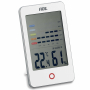 ADE Steam 8 x 13,5 cm biały - termometr pokojowy / wewnętrzny elektroniczny plastikowy z higrometrem