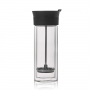 ADHOC Thermo 300 ml - kubek z zaparzaczem / french press szklany