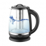 CAMRY Crystal Tea 2 l czarny - czajnik elektryczny bezprzewodowy szklany z zaparzaczem