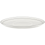 AMBITION Aura Silver 20,5 x 12,2 cm - talerzyk / spodek pod sosjerkę porcelanowy