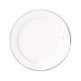 AMBITION Aura Silver 27 cm - talerz obiadowy płytki porcelanowy