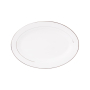 AMBITION Aura Silver 30,5 x 21 cm - półmisek porcelanowy
