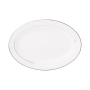 AMBITION Aura Silver 35,5 x 25 cm - półmisek porcelanowy