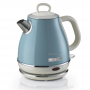 ARIETE 2868/05 Kettle Piccolo Vintage 1 l błękitny - czajnik elektryczny bezprzewodowy stalowy