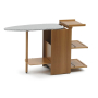ARREDAMENTI Stiromobile 153 x 55 cm - szafka z deską do prasowania drewniana