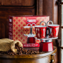 BIALETTI Mini Express Deco Glamour na 2 filiżanki espresso (2 tz) czerwona - kawiarka aluminiowa ciśnieniowa z 2 filiżankami