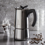BIALETTI Musa Restyling 10 filiżanek espresso (10 tz) - kawiarka stalowa ciśnieniowa