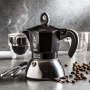 BIALETTI New Moka Induction na 2 filiżanki espresso (2 tz) czarna - kawiarka aluminiowa ciśnieniowa