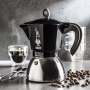BIALETTI New Moka Induction na 6 filiżanek espresso (6 tz) czarna - kawiarka aluminiowa ciśnieniowa