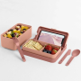 BLIM+ Create Bauletto - lunch box / śniadaniówka ze sztućcami trzykomorowa