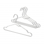 BRABANTIA Clothes Hanger 4 szt. srebrne - wieszaki na ubrania aluminiowe