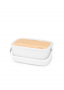 BRABANTIA Nic Bread Bin 39,5 x 25,5 cm szary - chlebak plastikowy z deską do krojenia 