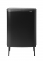 BRABANTIA Touch Bin Bo 2 x 30 l czarny - kosz do segregacji śmieci stalowy dwukomorowy