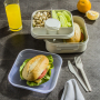 BRANQ Lido 1,6 l biały - lunch box / śniadaniówka ze sztućcami trzykomorowa
