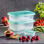 BRANQ Ori 3 szt. zielone - zestaw pojemników na żywność plastikowych