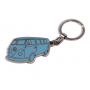 Brelok do kluczy metalowy BRISA VW COLLECTION PLANE NIEBIESKI