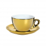 CILIO Roma 100 ml złota - filiżanka do espresso porcelanowa ze spodkiem 